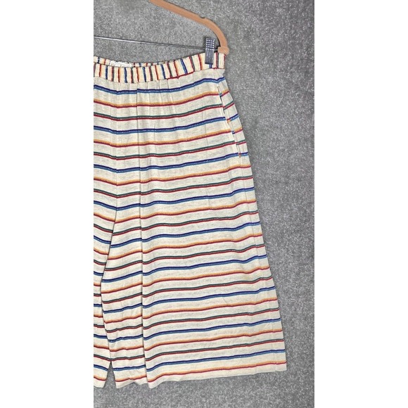 Its Pure Gould Rainbow Striped Wide Leg Pull On Capri Pants Womens Sz Large USA - Picture 4 of 12